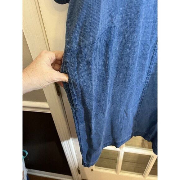 Pure J Jill Indigo Lagenlook Oversized  Dress Womens M Tencel Lyocell.       O - Picture 3 of 6